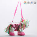 China custom made plush hot water bag & plush backpack unicorn